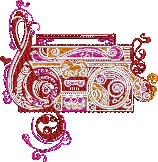 Radio Embroidery Pattern Radio Embroidery Pattern