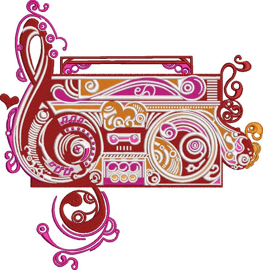 Radio Embroidery Pattern Radio Embroidery Pattern