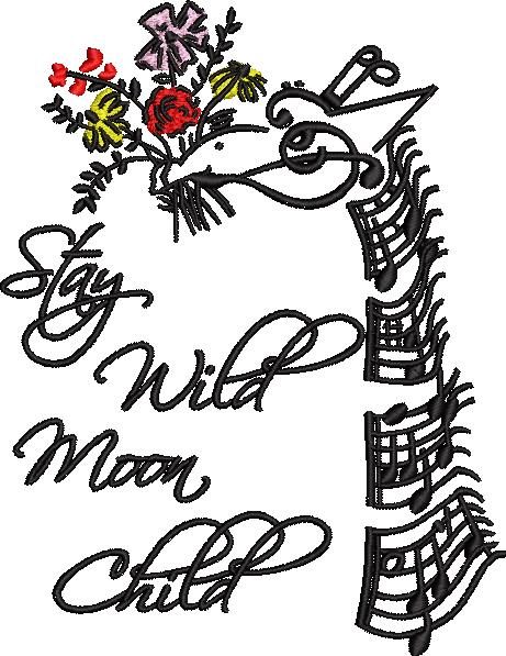 Giraffe Art Embroidery Giraffe Art Embroidery