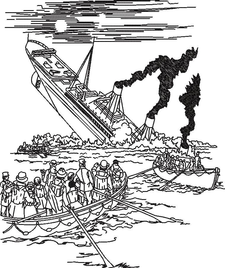 Titanic Redwork Titanic Redwork