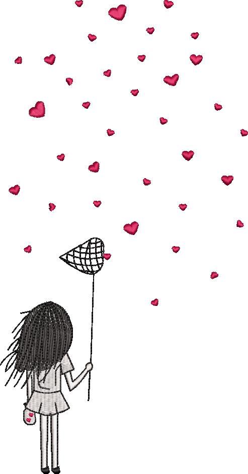 Girl Catching Hearts Girl Catching Hearts