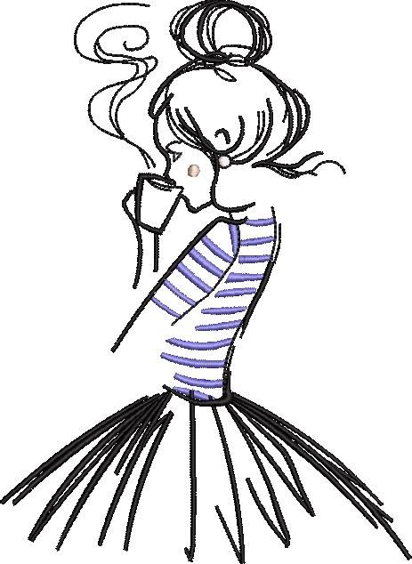 Girl Drinking Tea Girl Drinking Tea