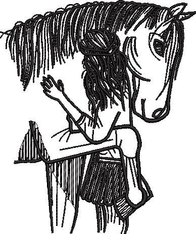 Girl Hugging Horse Girl Hugging Horse