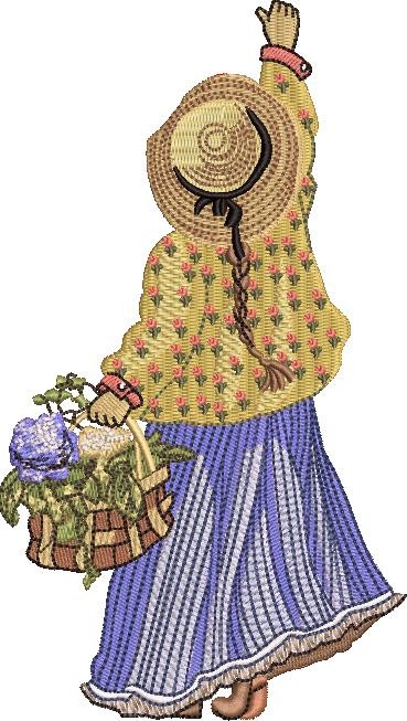 Girl Picking Flowers