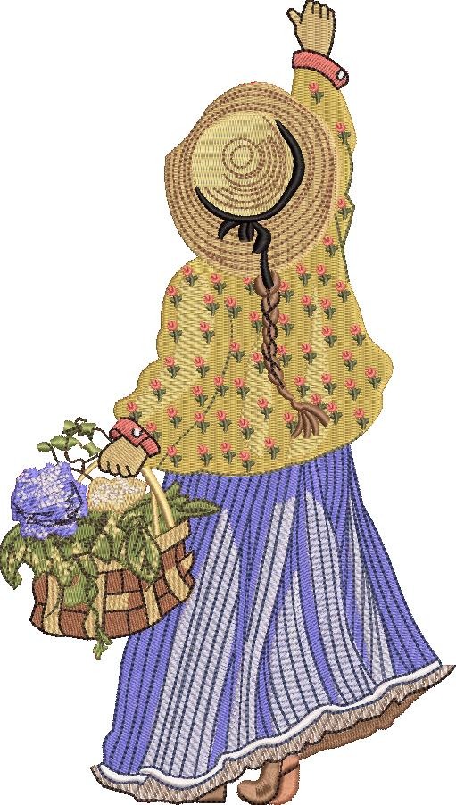 Girl Picking Flowers