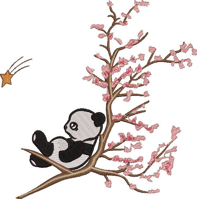 Panda Embroidery Pattern Panda Embroidery Pattern
