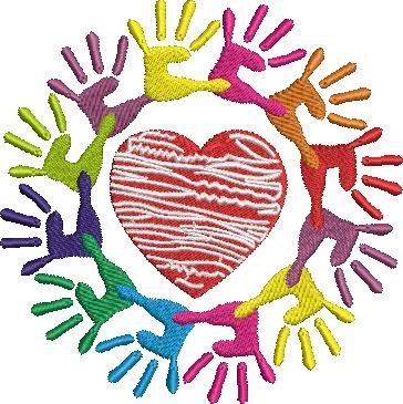 Heart with Hand print