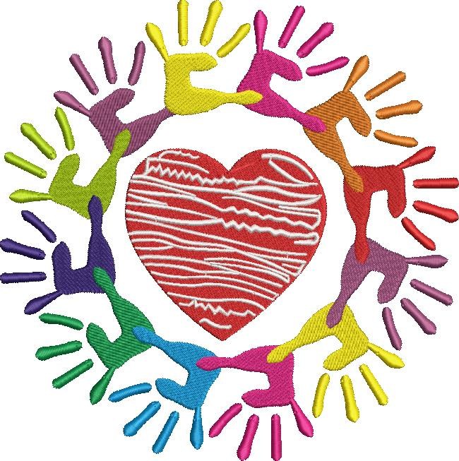 Heart with Hand print