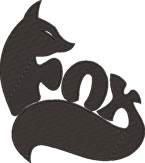 Fox Silhouette Embroidery Design Fox Silhouette Embroidery Design