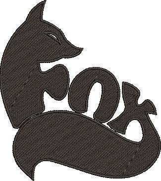 Fox Silhouette Embroidery Design Fox Silhouette Embroidery Design