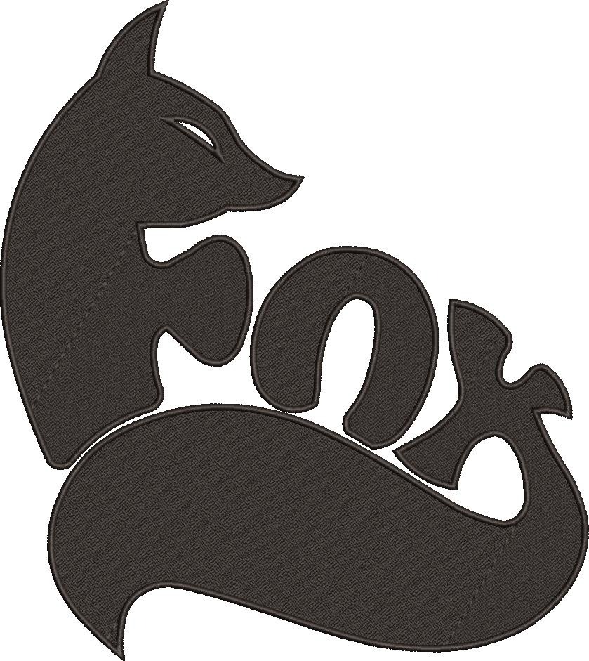 Fox Silhouette Embroidery Design Fox Silhouette Embroidery Design