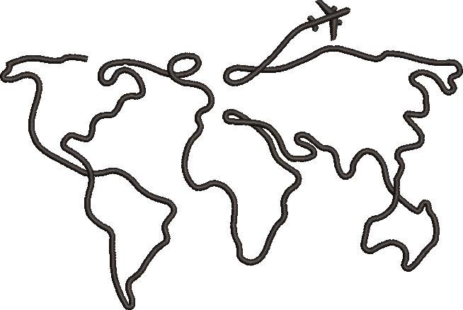 Airplane Track Embroidery Design Airplane Track Embroidery Design