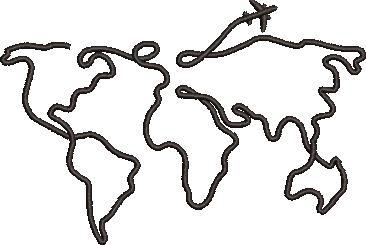 Airplane Track Embroidery Design Airplane Track Embroidery Design