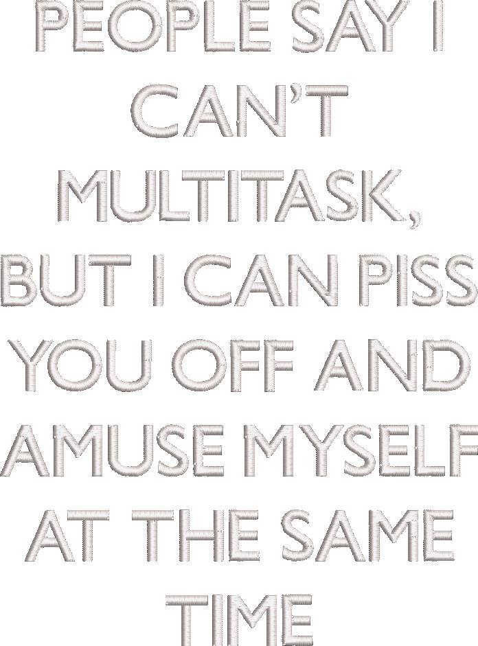 Amuse Myself At the Same Time Embroidery Pattern