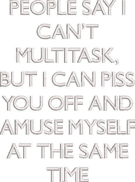 Amuse Myself At the Same Time Embroidery Pattern