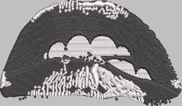 Biting Lips Embroidery Pattern Biting Lips Embroidery Pattern