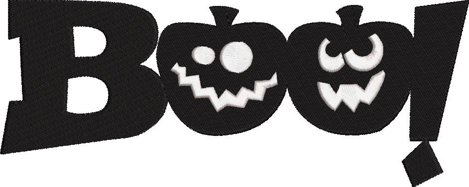 Halloween Boo Word Art Embroidery Pattern Halloween Boo Word Art Embroidery Pattern