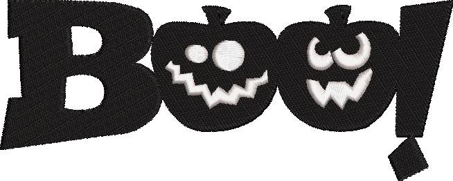 Halloween Boo Word Art Embroidery Pattern Halloween Boo Word Art Embroidery Pattern