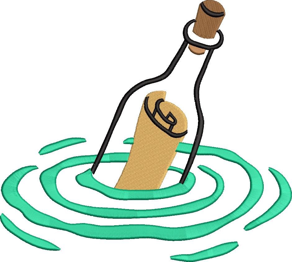 Paper Message In The Bottle Embroidery Pattern Paper Message In The Bottle Embroidery Pattern