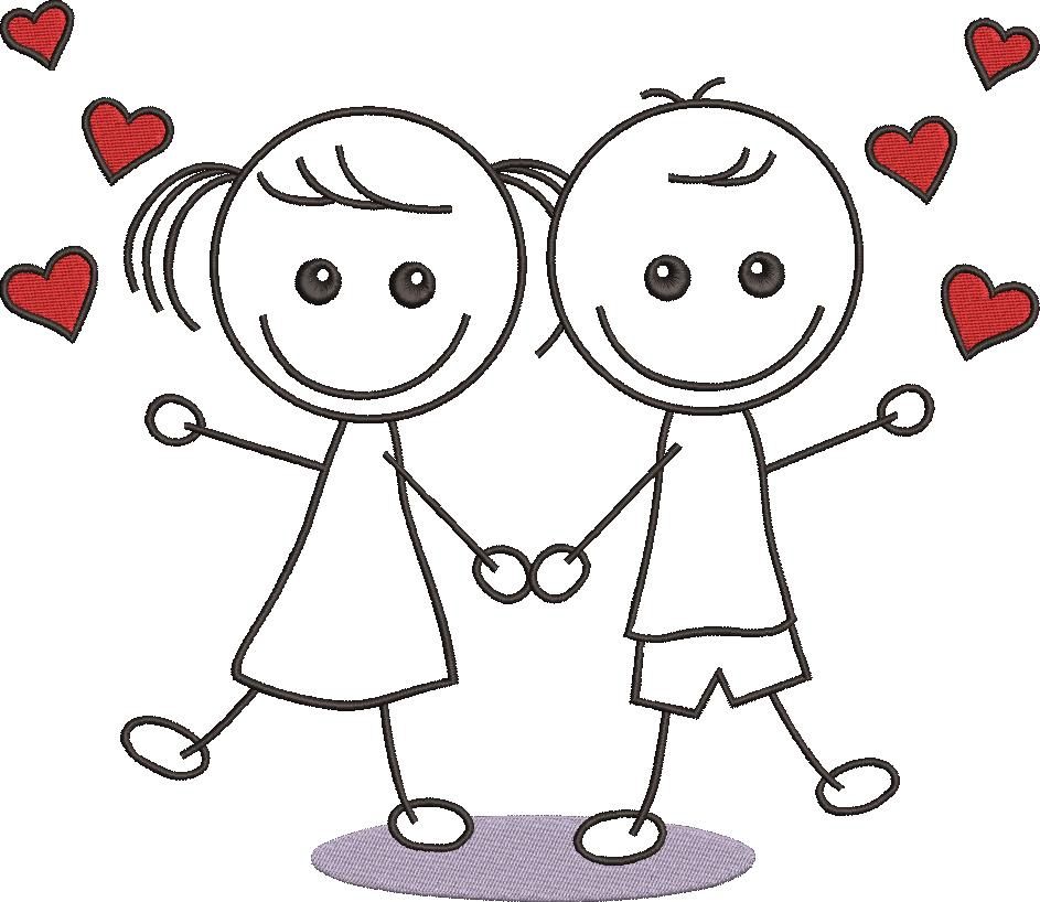 Boy And Girl Embroidery Pattern