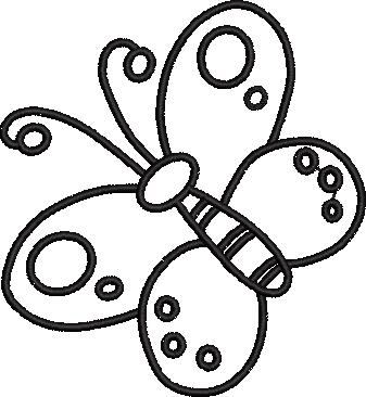 Butterfly Logo Embroidery Pattern