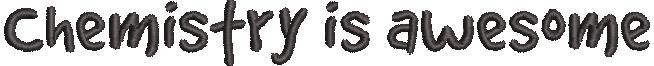Chemistry Is Awesome Embroidery Pattern
