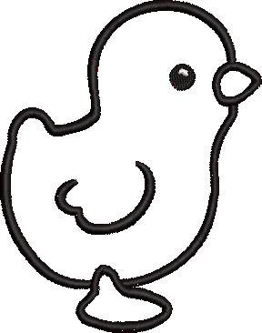 Chick Embroidery Pattern