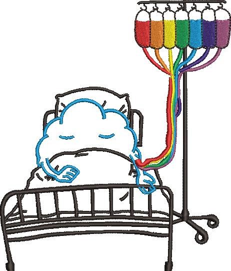 Cloud Is In Hospital Bed Embroidery Pattern