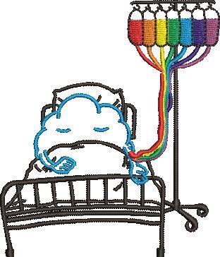 Cloud Is In Hospital Bed Embroidery Pattern