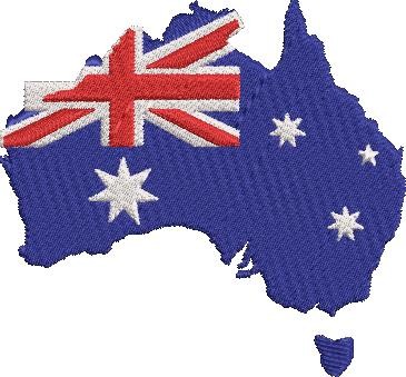 Australia Map with Flag Australia Map with Flag