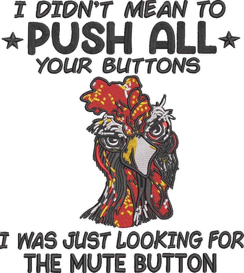 Mute Button Funny Chicken Mute Button Funny Chicken