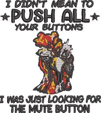 Mute Button Funny Chicken Mute Button Funny Chicken