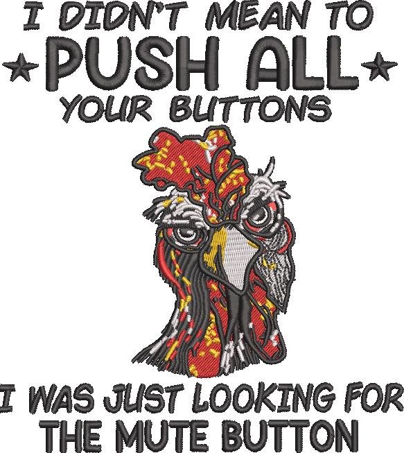 Mute Button Funny Chicken Mute Button Funny Chicken