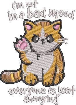 Bad Mood Cat Quote