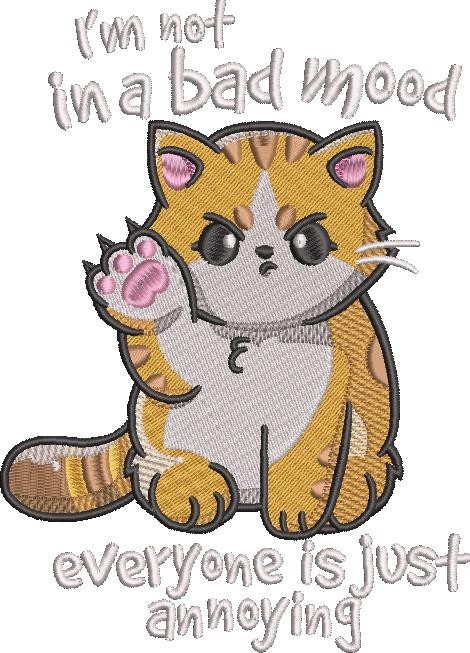 Bad Mood Cat Quote