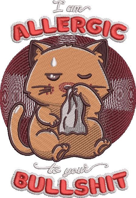 I Am Allergic Funny Cat Quote I Am Allergic Funny Cat Quote