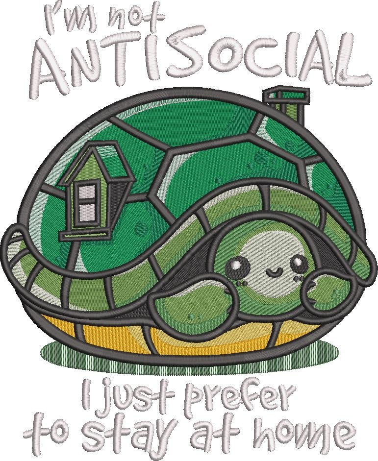 I'm Not Antisocial Tortoise Quote I'm Not Antisocial Tortoise Quote