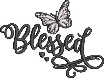 Blessed Butterfly Embroidery Design Blessed Butterfly Embroidery Design