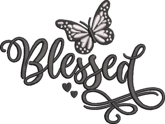 Blessed Butterfly Embroidery Design Blessed Butterfly Embroidery Design
