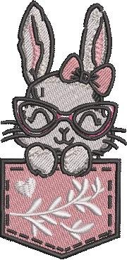 Pocket Bunny With Glasses Pocket Bunny With Glasses