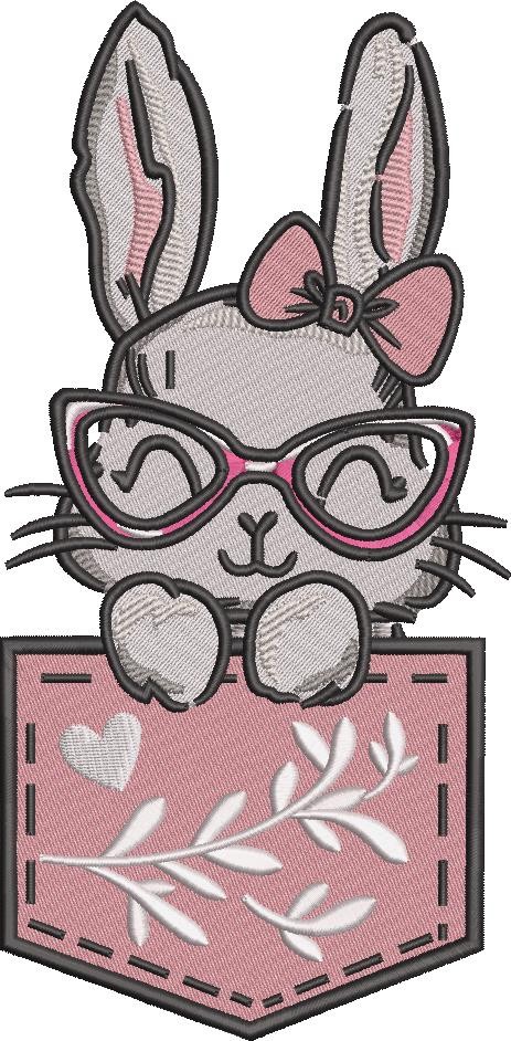 Pocket Bunny With Glasses Pocket Bunny With Glasses
