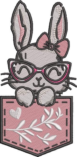 Pocket Bunny With Glasses Pocket Bunny With Glasses