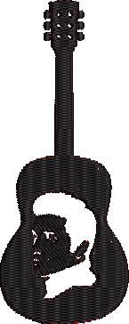 Elvis Presley In Guitar Silhouette
