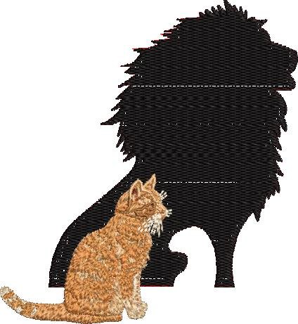 Cat With Lion Silhouette Cat With Lion Silhouette