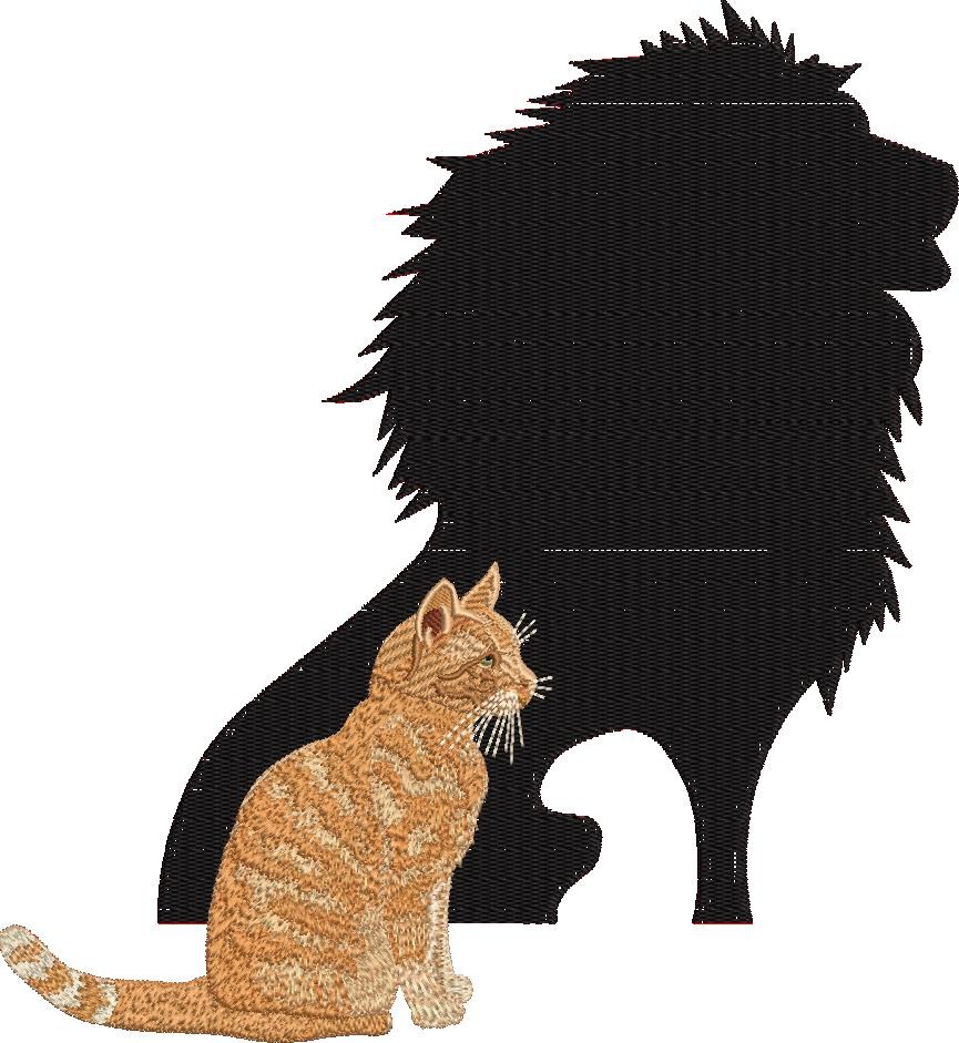 Cat With Lion Silhouette Cat With Lion Silhouette
